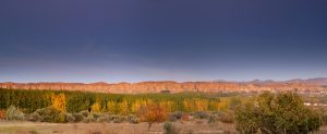 Badlands y alamedas cerca de Guadix.